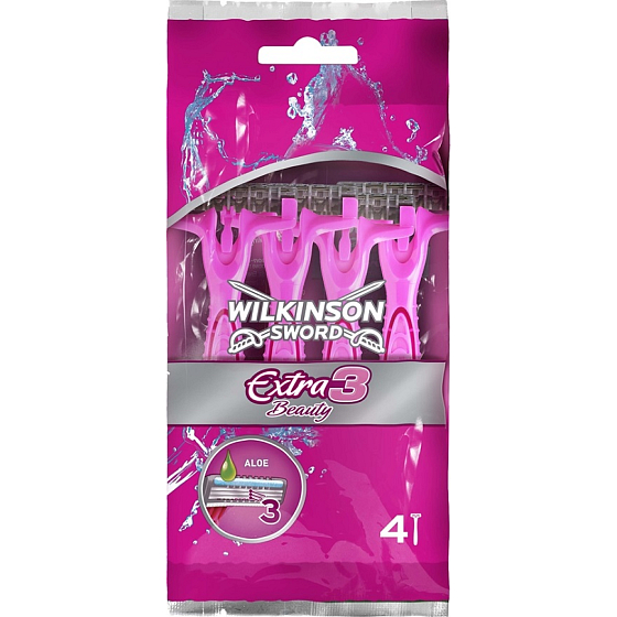 Wilkinson Lady Extra 3 Beauty Einwegrasierer 3 Klingen 4 Stück