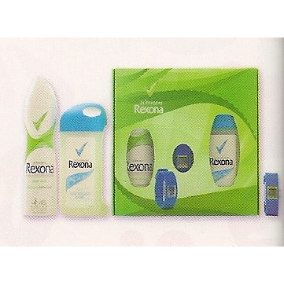 Rexona Aloe Vera Antitranspirant Spray + 2in1 Duschgel + Uhr, Kosmetikset