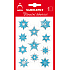 Arch Holographische dekorative Weihnachtsaufkleber mit Glitzern 702-SG blau-silber 8,5 x 12,5 cm