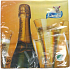 Lambi Papierservietten 3-lagig 33 x 33 cm 20 Stück Weihnachts-Champagner