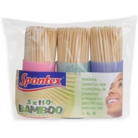 Spontex Zahnstocher Bambus 3 x 110 Stück Box