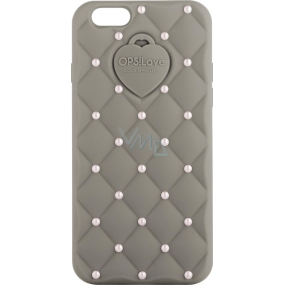 Hoppla! Objekte Matelassé Crystal Cover iPhone 6 Handyhülle OPSCOVI6-22 braun-grau
