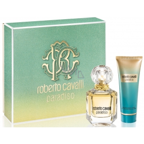 Roberto Cavalli Paradiso parfümiertes Wasser 50 ml + Körperlotion 75 ml, Geschenkset