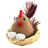 Henne in einem Nest 8 cm