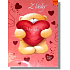 Albi Glühende Grußkarte im Umschlag Von Liebe Teddybär mit Herz 14,8 x 21 cm