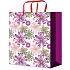 Engel Geschenk Papiertüte 23 x 18 x 10 cm dunkelrosa mit Blumen