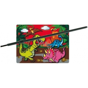 Magische Wassermalerei mit Pinsel Dinosaurier 20 x 15 cm