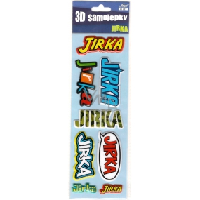 Nekupto 3D Aufkleber mit dem Namen Jirka 8 Stück