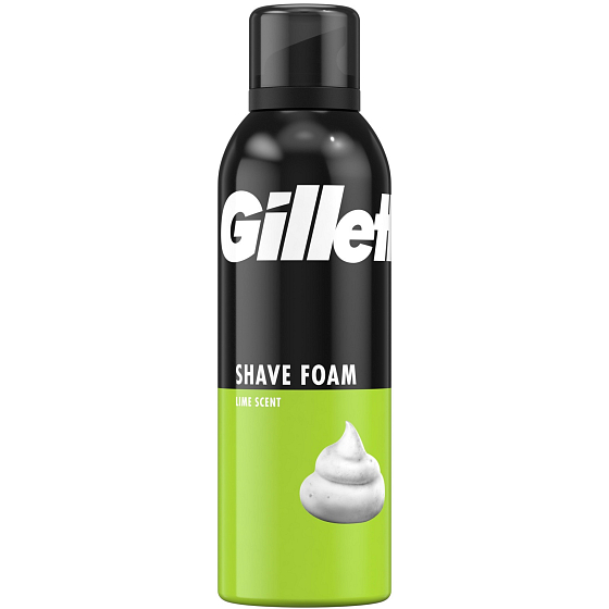 Gillette Classic Lemon Lime Rasierschaum für Männer 200 ml