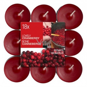 Bolsius Aromatic Lovely Cranberry - Graceful Cranberry Duftteekerzen 18 Stück, Brenndauer 4 Stunden