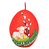 Lamm Osterkerze Metallmatte rotes Ei 60 mm