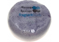 Duftende blaue Glycerin-Massageseife mit einem Schwamm, der mit dem Duft von Dolce & Gabbana Light Blue Parfüm in violettblauer Farbe 200 g gefüllt ist