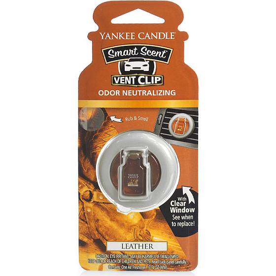 Yankee Candle Leather - Leder-Duftclip zur Belüftung