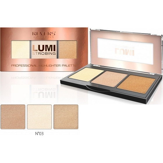 Revers Lumi Strobing Professional Highlighter Palette Palette von Aufhellern 03 12,5 g