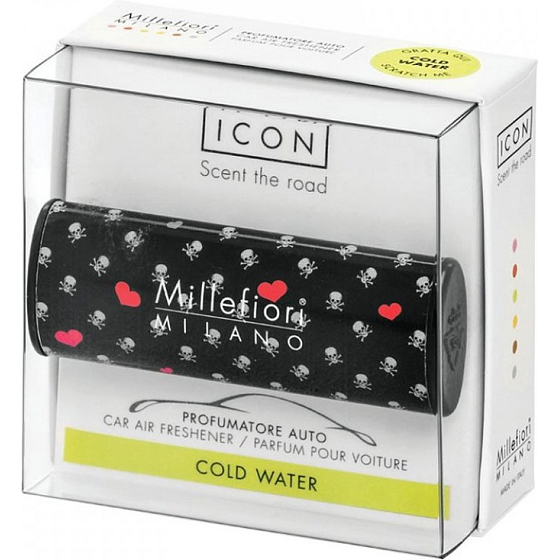 Millefiori Milano Icon Kaltes Wasser - Kaltwasser Autoduft Cuori & Fiori riecht bis zu 2 Monate 47 g