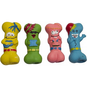 Trixie Latex Kost Musiker pfeifen Spielzeug für Hunde 14 cm verschiedene Farben