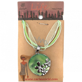 Albi-Schmuck Halskette Oval grün 1 Stück