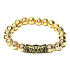 Lava Gold Farbe plattiert Armband elastischen Naturstein, Perle 8 mm / 16-17 cm, geboren der vier Elemente