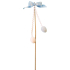 Dekorative Pomlazka mit Schleife und Eier hellblau 21 cm