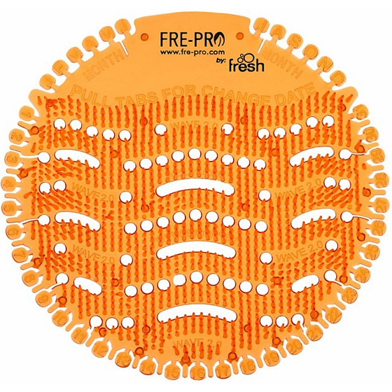 Fre Pro Wave 2.0 Urinalsieb mit Mango-Duft orange 19 × 20,3 × 1,9 cm 54 g 2 Stück, Duopack