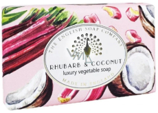 English Soap Kokos & Rhabarber natürliche parfümierte Seife mit Sheabutter 190 g