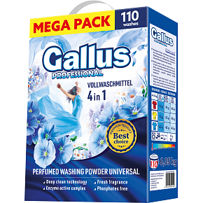 Gallus Waschmittel Universal Box, 110 Waschladungen, 6,05 kg Gallus Waschmittel Universal Box, 110 Waschladungen, 6,05 kg