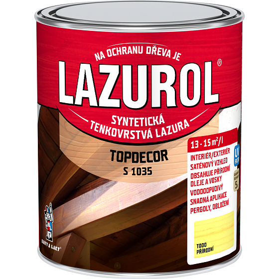 Lazurol Topdecor S1035 dünnschichtige Holzlasur T000 natürlich, 750 ml