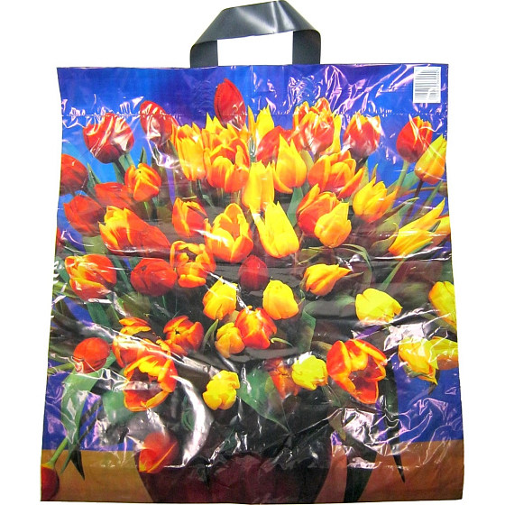 Presse Plastikbeutel 45 x 50 cm Tulpen 1 Stück