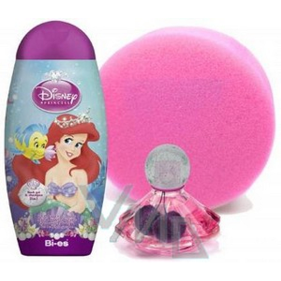 Disney Princess - Ariel Duschgel 250 ml + Parfüm 20 ml + Schwamm, Kosmetikset