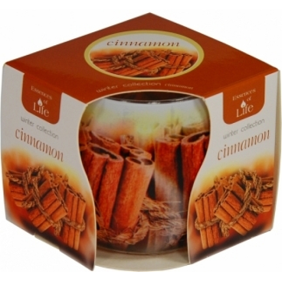 Essenzen des Lebens Zimt aromatische Kerze in Glas 100 g