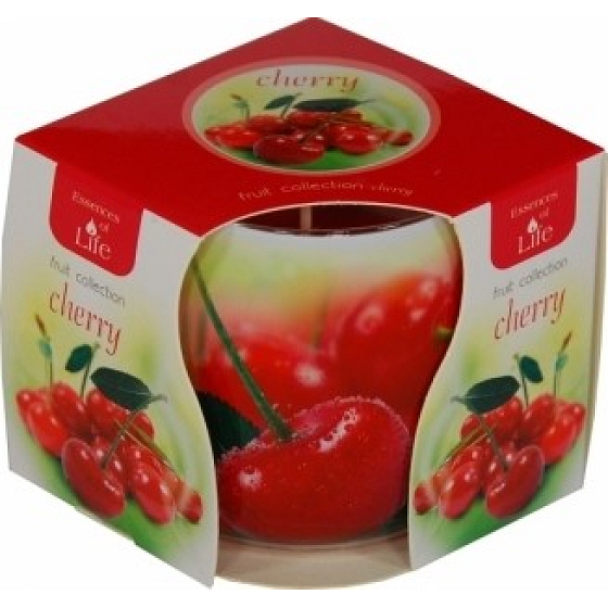 Essenzen des Lebens Kirscharomatische Kerze in Glas 100 g