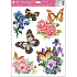 Fensterfolie ohne Kleber Schmetterlinge und Blumen Typ 3 42 x 30 cm