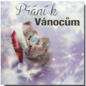 Me to You Umschlaggrußkarte 3D Weihnachtskarte, Weihnachtsbär mit Schneeflocke 15,5 x 15,5 cm