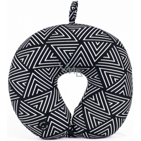 Albi Massage Reisekissen Geometrisches Muster schwarz & weiß 30 x 28 x 10 cm