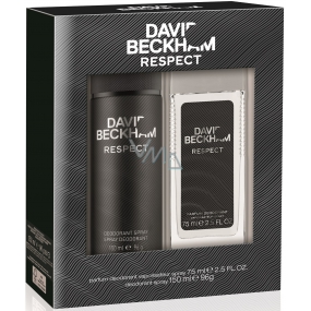 David Beckham Respect parfümiertes Deodorantglas für Männer 75 ml + Deodorantspray 150 ml, Kosmetikset