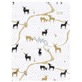 Albi Diary 2019 wöchentlich Golden Deer 12,5 cm x 17 cm x 1,1 cm