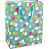 Ditipo Geschenk Papiertüte Glitter 26,4 x 13,6 x 32,7 cm türkis, Farbräder QAB