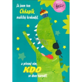 Ditipo Geburtstagskarte spielen Ich bin ein Handschuh, Handschuh, kleines Krokodil 224 x 157 mm