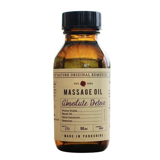 Fikkerts Absolute Detox Massage Körperöl mit Fenchel, Zitrone, Muskat und Mandelöl 50 ml