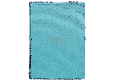 Albi Block mit Pailletten blau-lila 15 cm x 21 cm