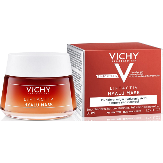 Vichy Liftactiv Specialist Hyalu Mask feuchtigkeitsspendende Gesichtsmaske mit Hyaluronsäure 50 ml