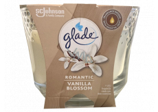 Glade Maxi Romantische Vanilleblüte mit dem Duft einer Vanilleblumenduftkerze in Glas, Brenndauer bis zu 52 Stunden 224 g