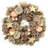 Natürlicher Adventskranz in Weiß-Rosa 26 cm