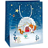 Ditipo Geschenk Papiertüte 26,4 x 13,6 x 32,7 cm Iglu mit Tieren DAB