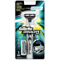 Gillette Mach3 Rasierer + 2 Klingen
