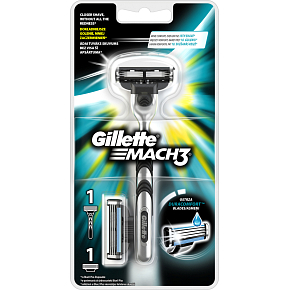 Gillette Mach3 Rasierer + 2 Klingen