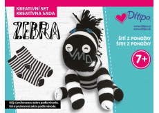 Ditipo Kreativset - Zebra Socke nähen 21 x 16 x 4 cm Alter 7+
