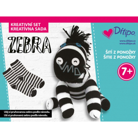 Ditipo Kreativset - Zebra Socke nähen 21 x 16 x 4 cm Alter 7+
