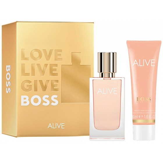 Hugo Boss Alive Eau de Parfum 30 ml + Körperlotion 50 ml, Geschenkset für Frauen