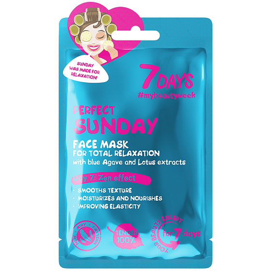 7Days Perfect Sunday Textile Gesichtsmaske für alle Hauttypen 28 g